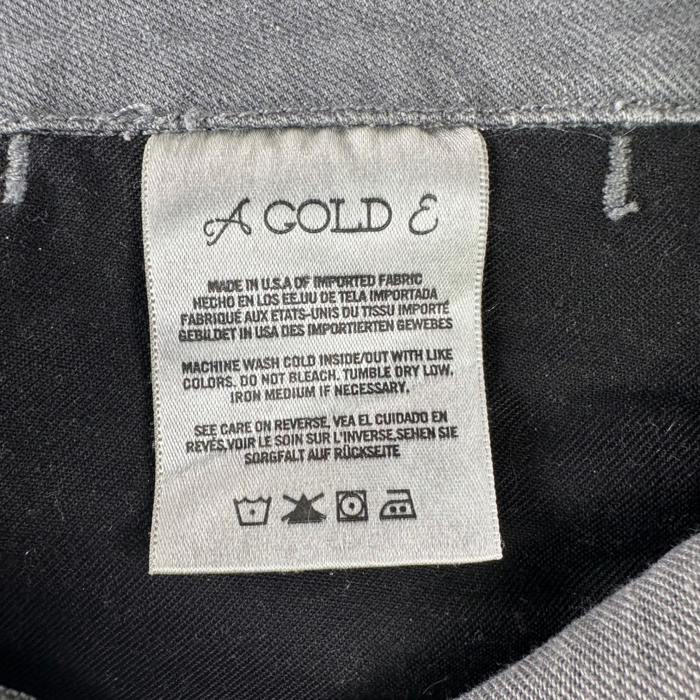 AGOLDE Jeans Women 29 Chloe Grey Distressed Skinny A001B-2002 USA Made - Picture 11 of 14